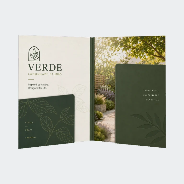A4 glued presentation folder with 2 pockets, 3–5mm capacity (CG00007)