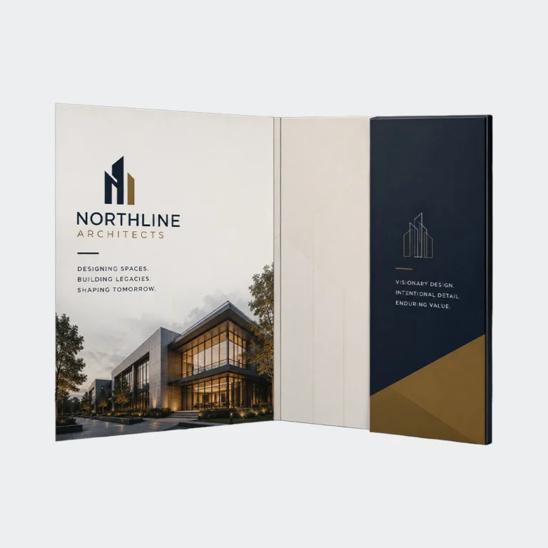 A4 glued presentation folder with 1 pocket, 3–5mm capacity (CG00014)