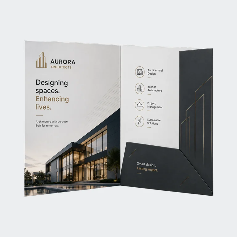 A5 interlocking presentation folder with 1 pocket and business card slots (CG00032)