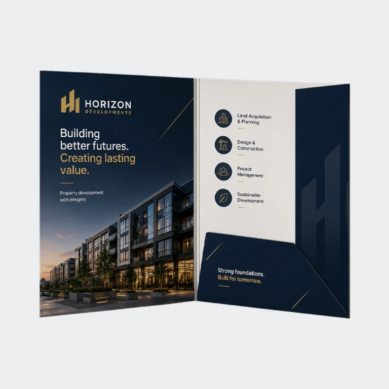 A5 interlocking presentation folder with 1 pocket, 3–5mm capacity (CG00033)