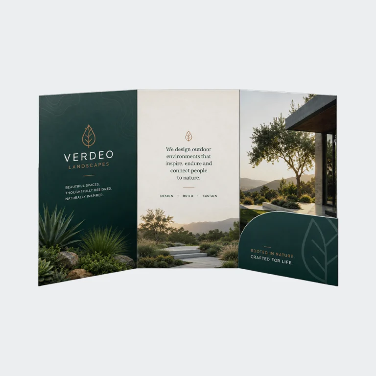 A4 6 page folder with 1 pocket and business card slots (CG00046)
