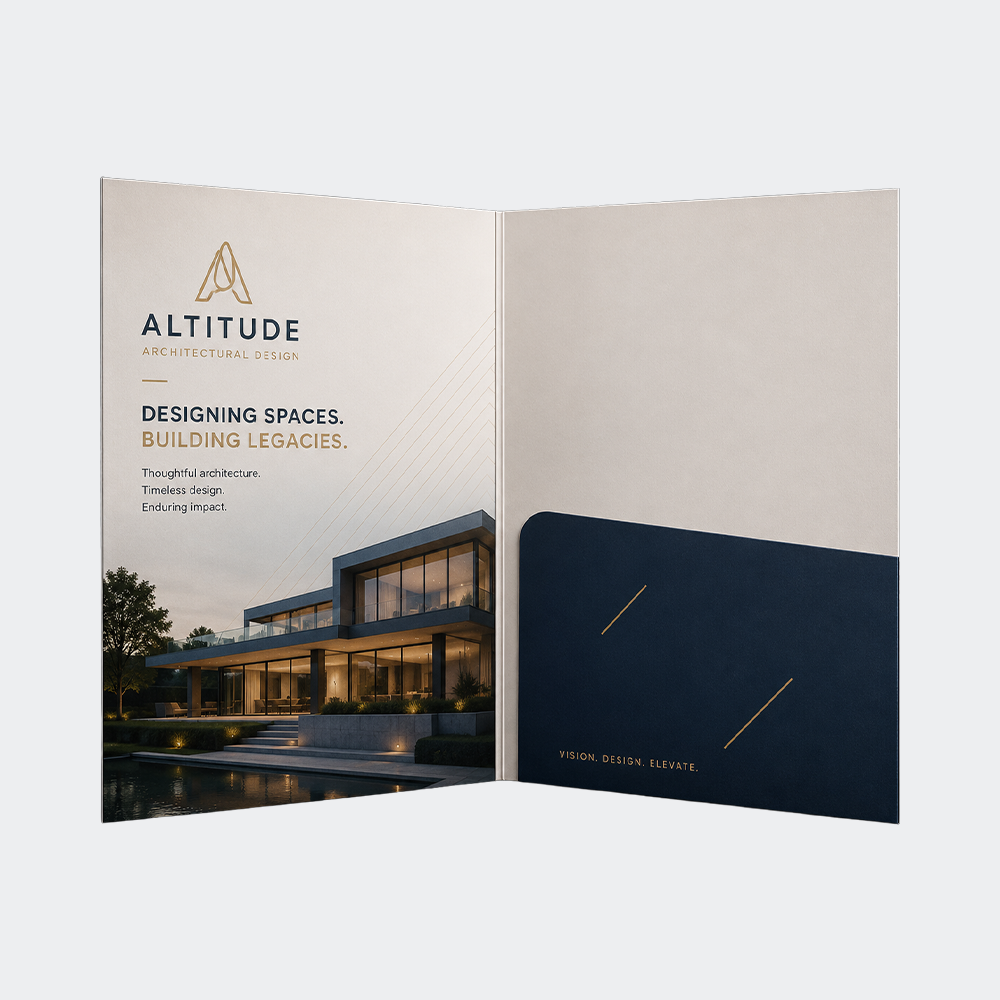 A4 Glued Presentation Folder, 1 Pocket, Business Card Slots – CG00085 1 CG00085