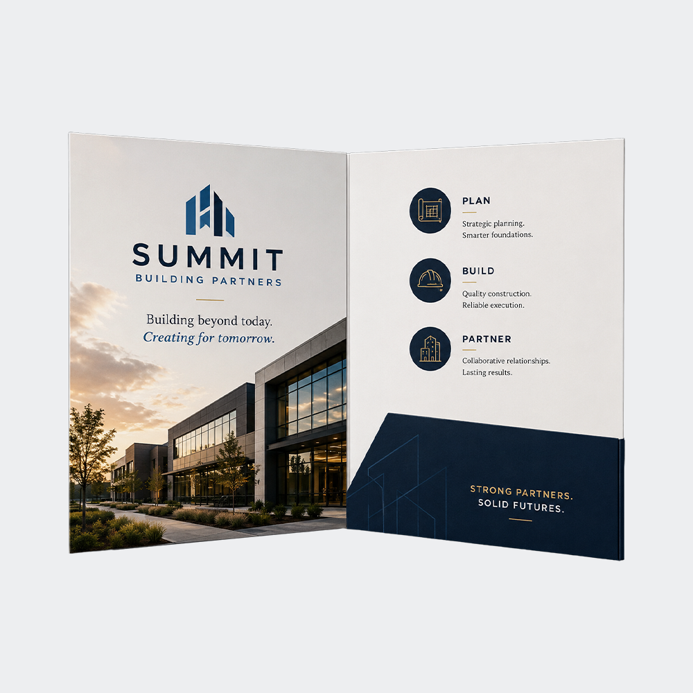 A4 Glued Presentation Folder, 1 Pocket, Business Card Slots – CG00398 1 CG00398