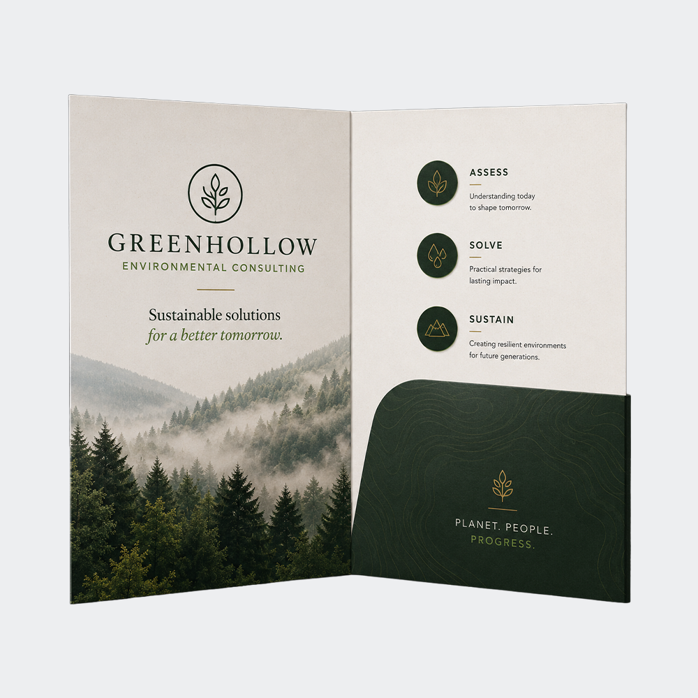 DL Glued Presentation Folder, 1 Pocket – CG00525 1 CG00525