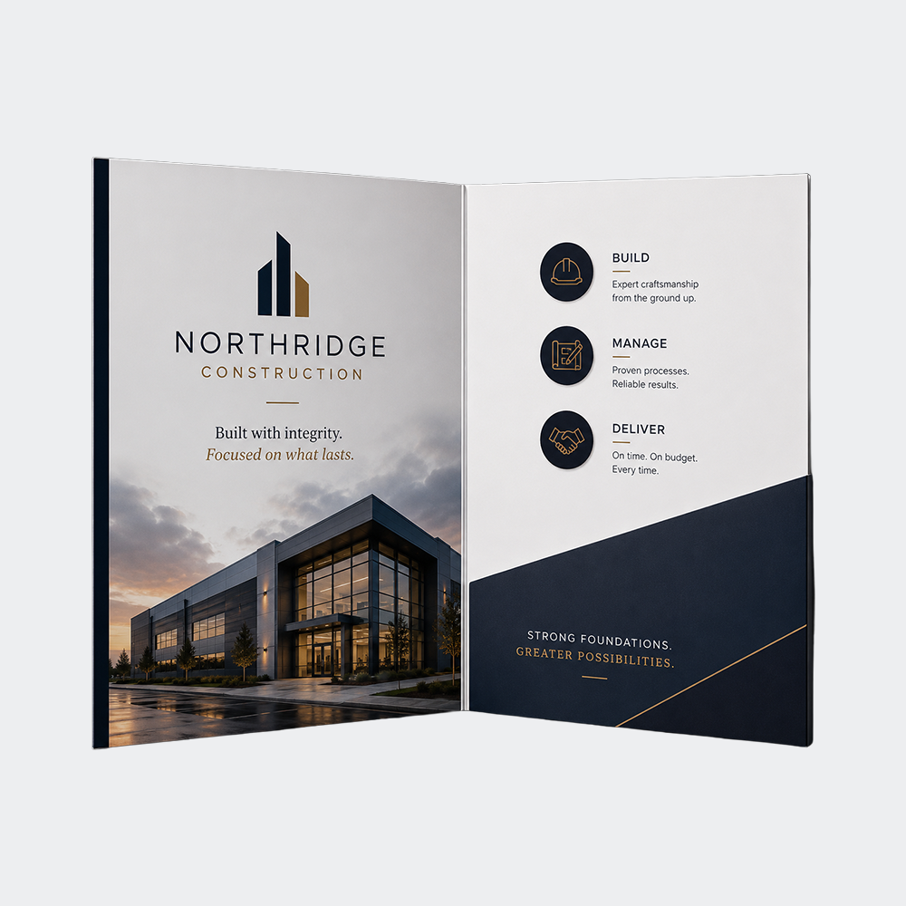 A5 Glued Presentation Folder, 1 Pocket – CG00590 1 CG00590