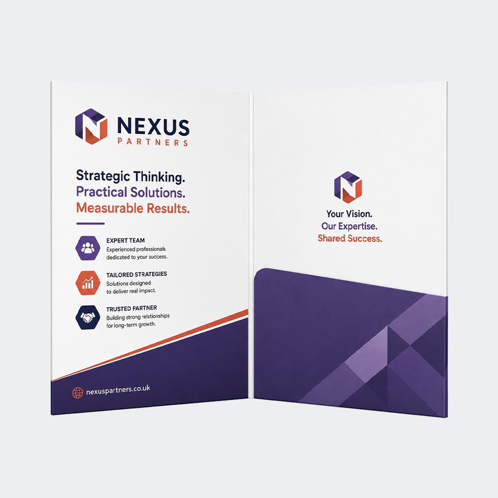 DL Glued Presentation Folder, 1 Pocket – CG00782 1 CG00782