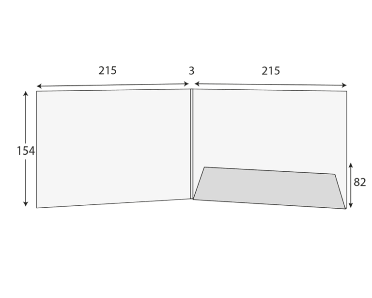 A5 landscape glued presentation folder with 1 pocket, 3–5mm capacity (CG00077)