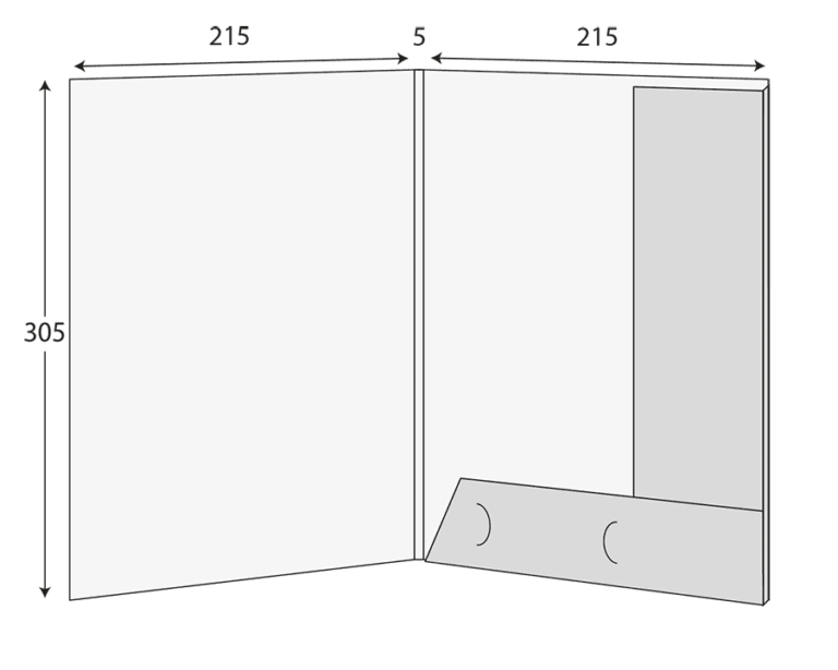 A4 interlocking presentation folder with 1 pocket and business card slots, 3–5mm capacity (CG00092)