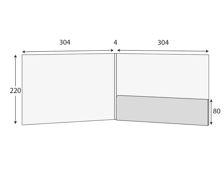 A4 landscape glued presentation folder with 1 pocket, 3–5mm capacity (CG00318)