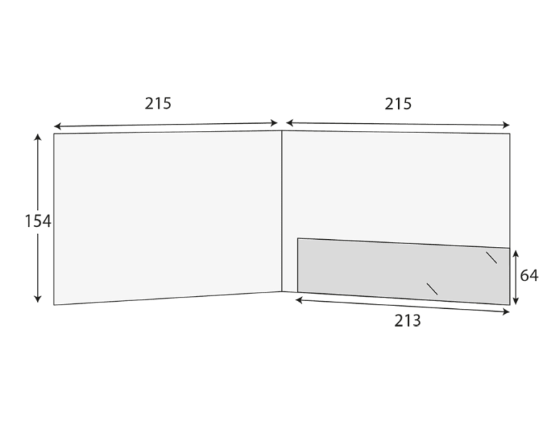 A5 landscape glued presentation folder with 1 pocket and business card slots (CG00592)