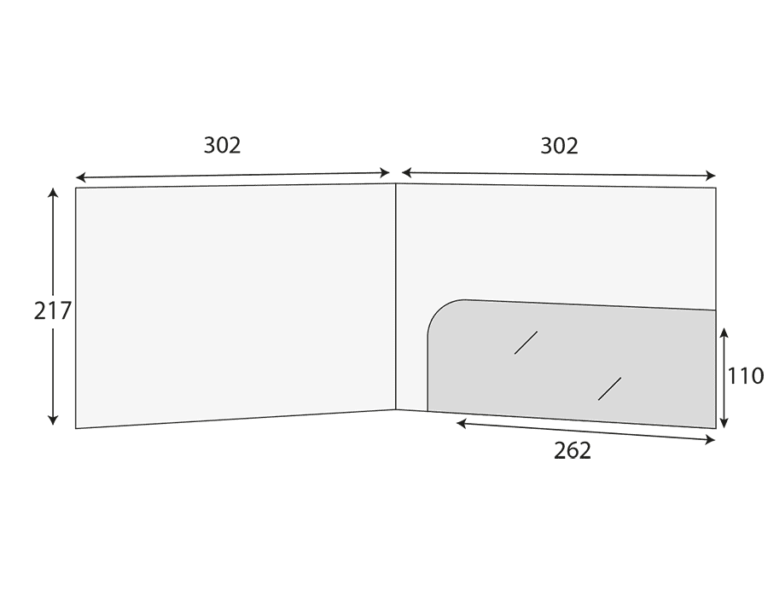 A4 landscape glued presentation folder with 1 pocket and business card slots (CG00753)