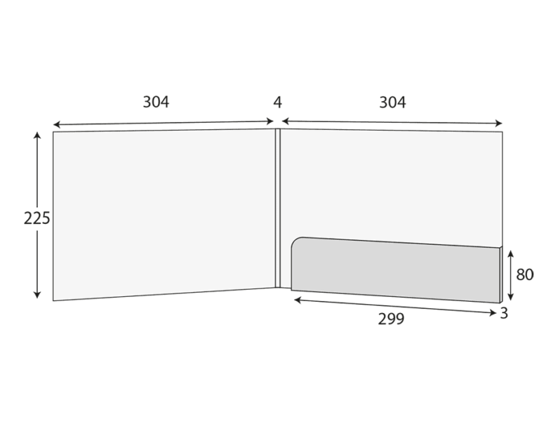 A4 landscape glued presentation folder with 1 pocket, 3–5mm capacity (CG00767)