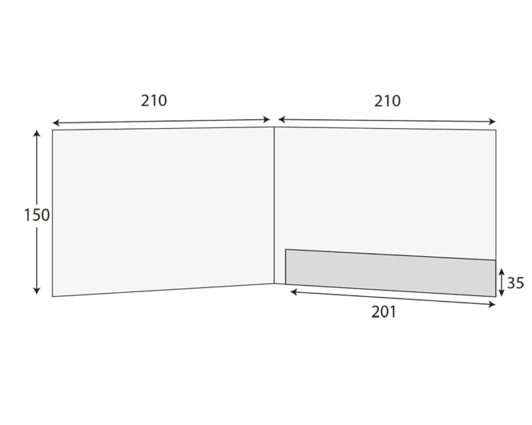 A5 landscape glued presentation folder with 1 pocket (CG00768)