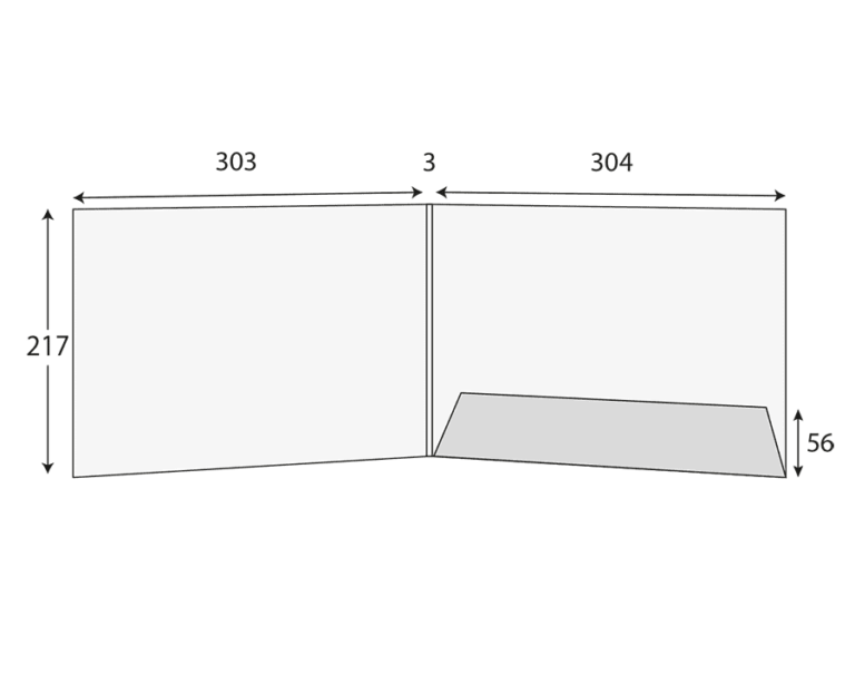 A4 landscape glued presentation folder with 1 pocket, 3–5mm capacity (CG00795)
