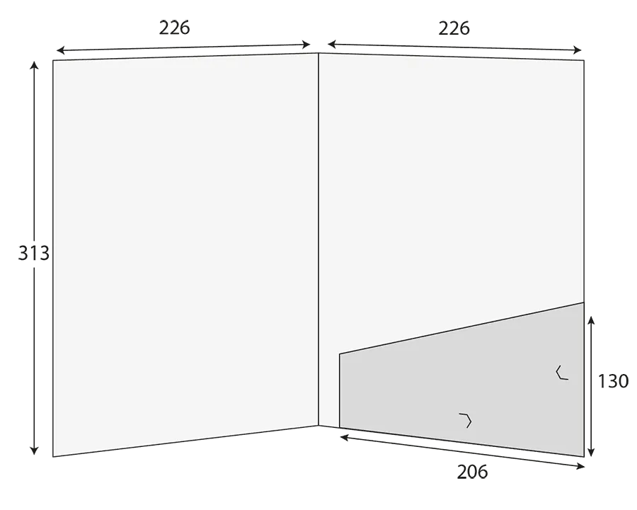 A4 Glued Presentation Folder, 1 Pocket, Business Card Slots – CG00022 2 CG00022