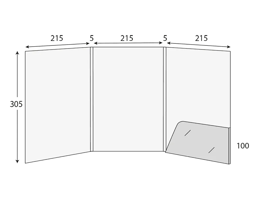 A4 6 Page Folder, 3–5mm Capacity, 1 Pocket, Business Card Slots – CG00047 2 CG00047