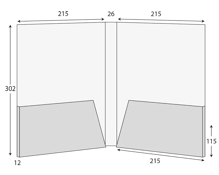 A4 Glued Presentation Folder, 10mm+ Capacity, 2 Pockets – CG00056 2 CG00056