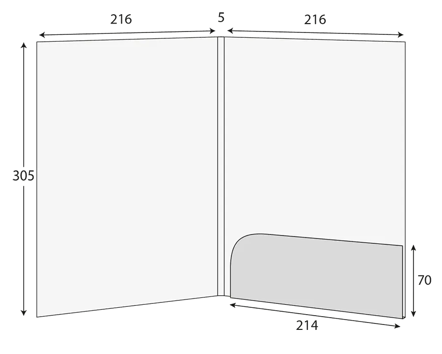 A4 Glued Presentation Folder, 3–5mm Capacity, 1 Pocket – CG00061 2 CG00061