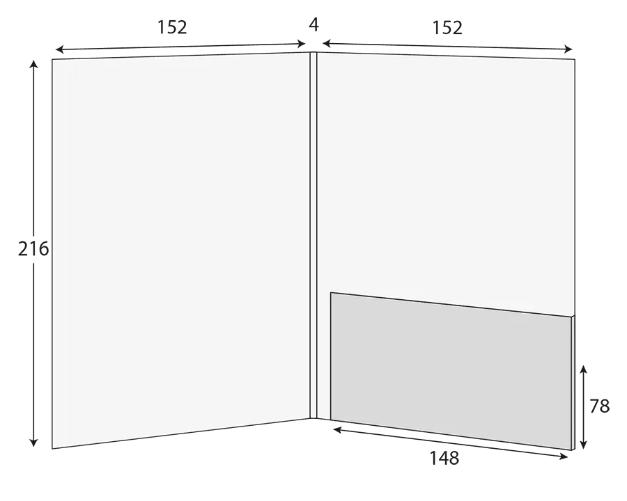 A5 Glued Presentation Folder, 3–5mm Capacity, 1 Pocket – CG00151 2 CG00151