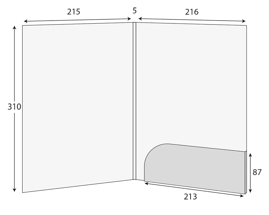 A4 Glued Presentation Folder, 3–5mm Capacity, 1 Pocket – CG00267 2 CG00267