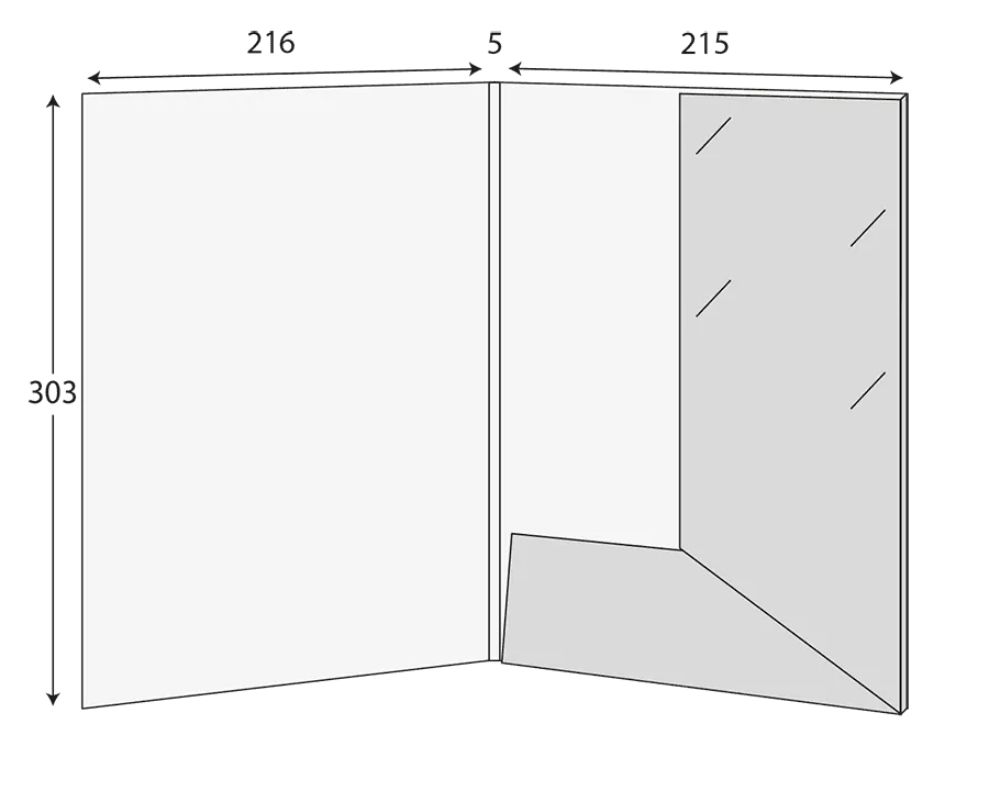 A4 Interlocking Presentation Folder, 3–5mm Capacity, 1 Pocket, Business Card Slots – CG00288 2 CG00288