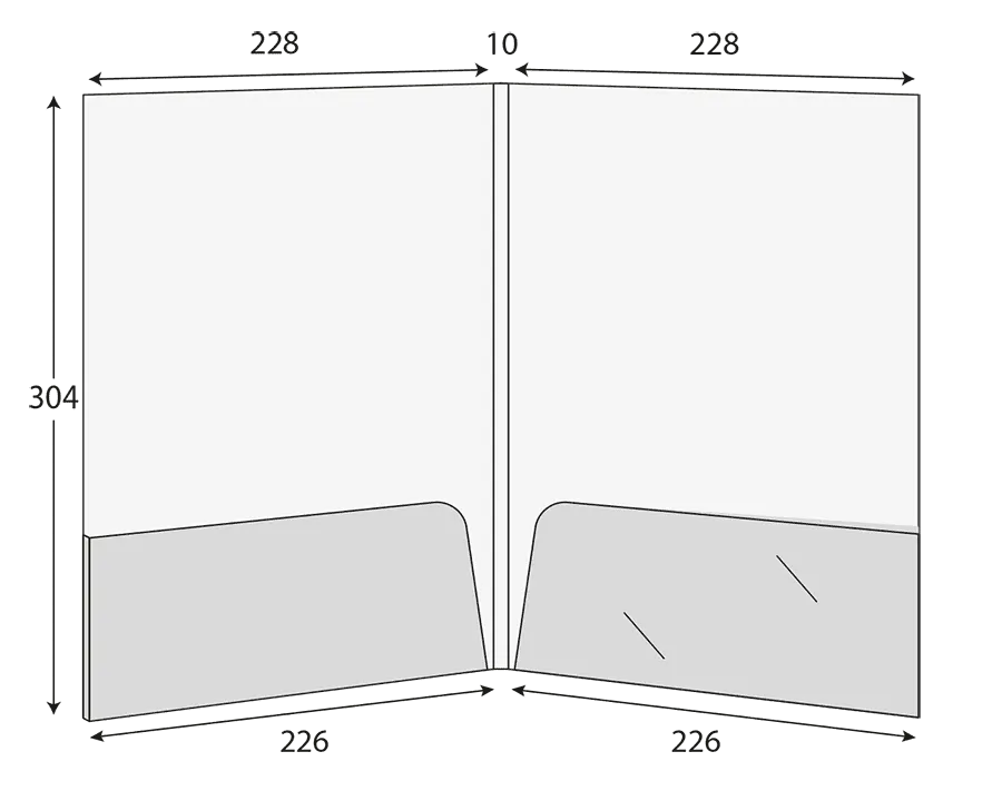A4 Glued Presentation Folder, 3–5mm Capacity, 2 Pockets, Business Card Slots – CG00583 2 CG00583