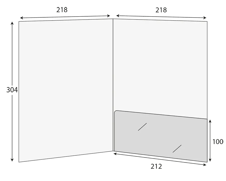 A4 Glued Presentation Folder, 1 Pocket, Business Card Slots – CG00587 2 CG00587