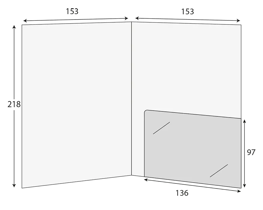 A5 Glued Presentation Folder, 1 Pocket, Business Card Slots – CG00588 2 CG00588
