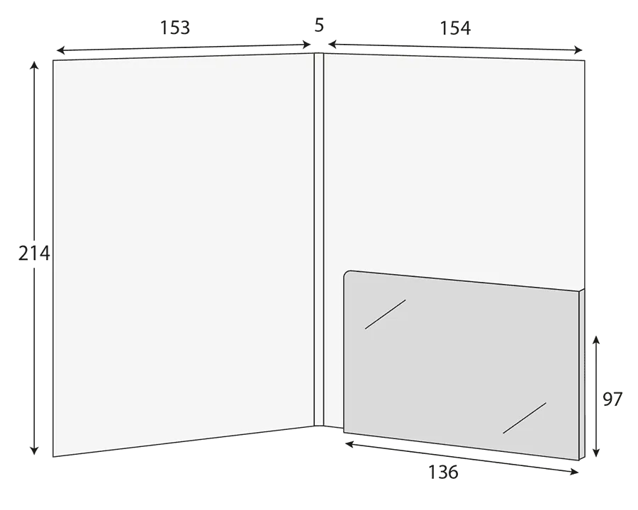 A5 Glued Presentation Folder, 3–5mm Capacity, 1 Pocket, Business Card Slots – CG00589 2 CG00589