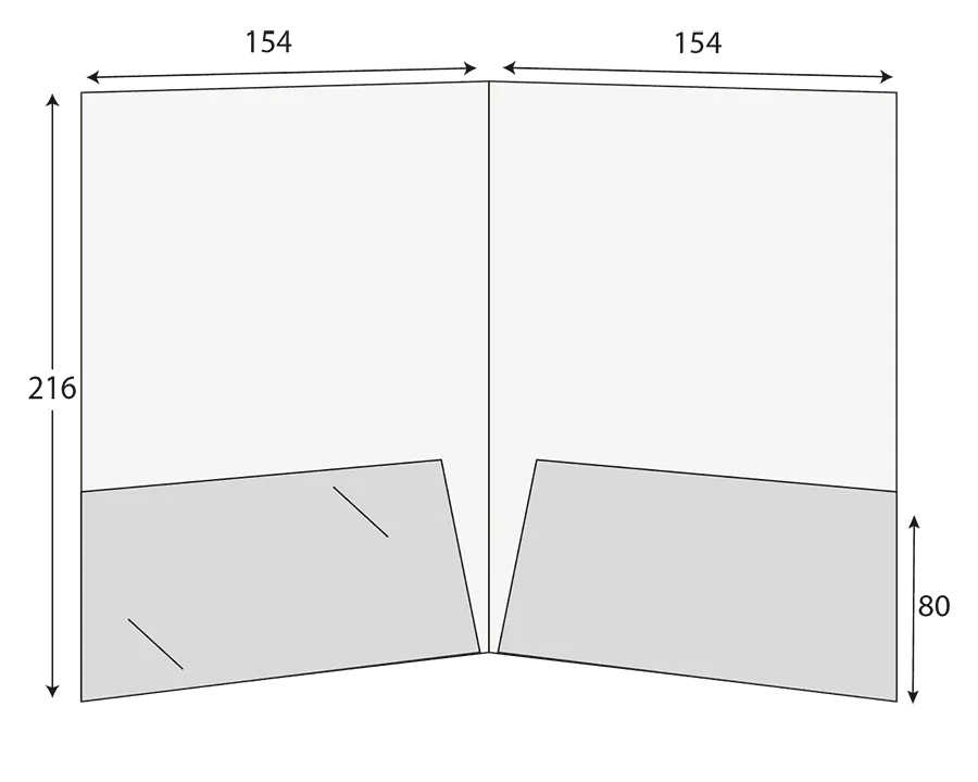 A5 Glued Presentation Folder, 2 Pockets, Business Card Slots – CG00746 2 CG00746