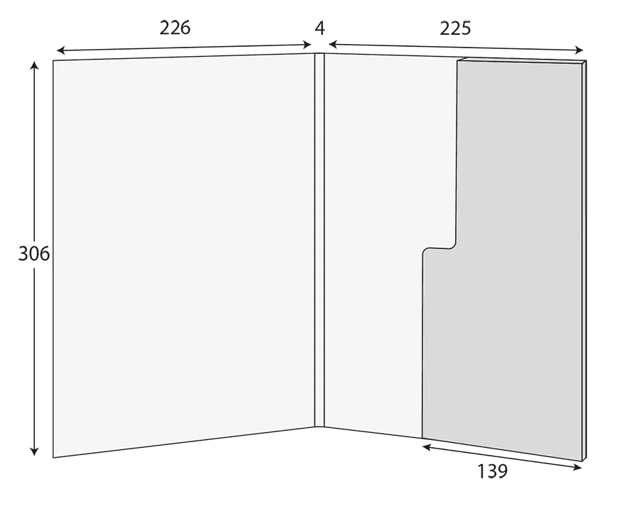 A4 Glued Presentation Folder, 3–5mm Capacity, 1 Pocket, Business Card Slots – CG00759 2 CG00759