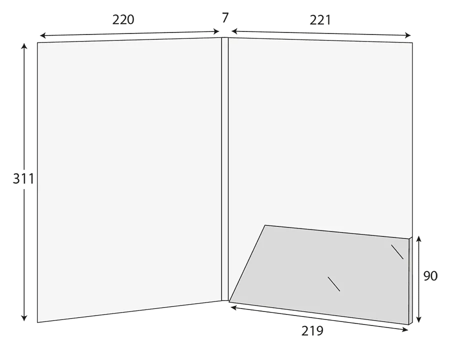 A4 Glued Presentation Folder, 6–9mm Capacity, 1 Pocket, Business Card Slots – CG00763 2 CG00763
