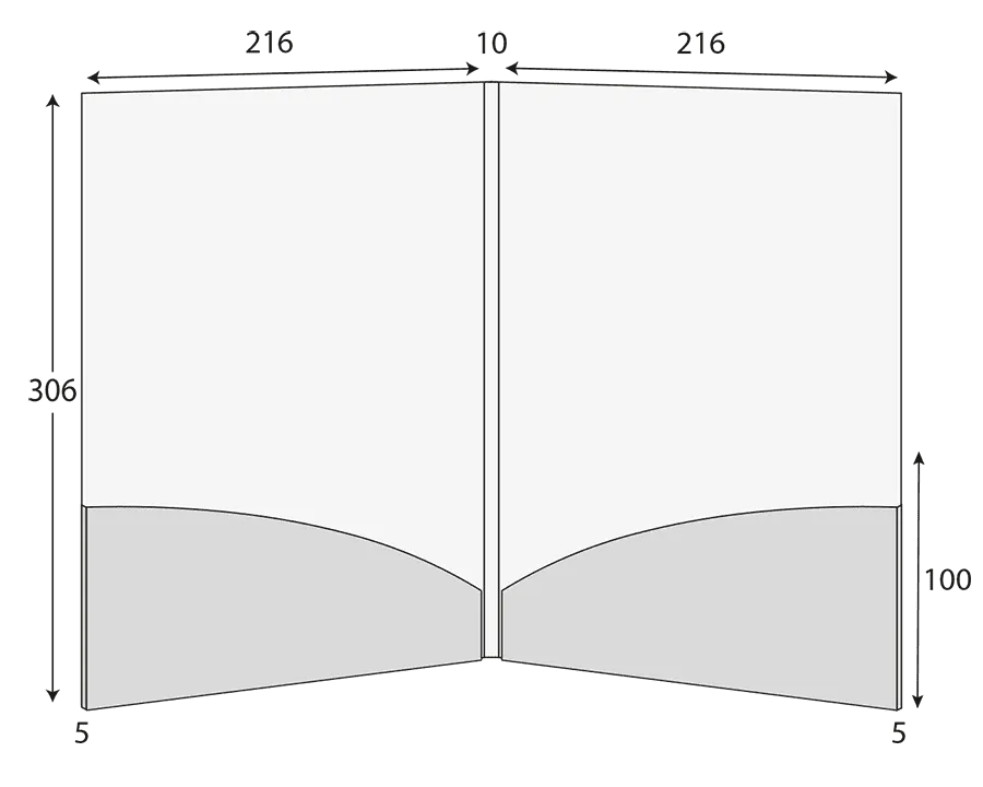 A4 Glued Presentation Folder, 3–5mm Capacity, 2 Pockets – CG00797 2 CG00797