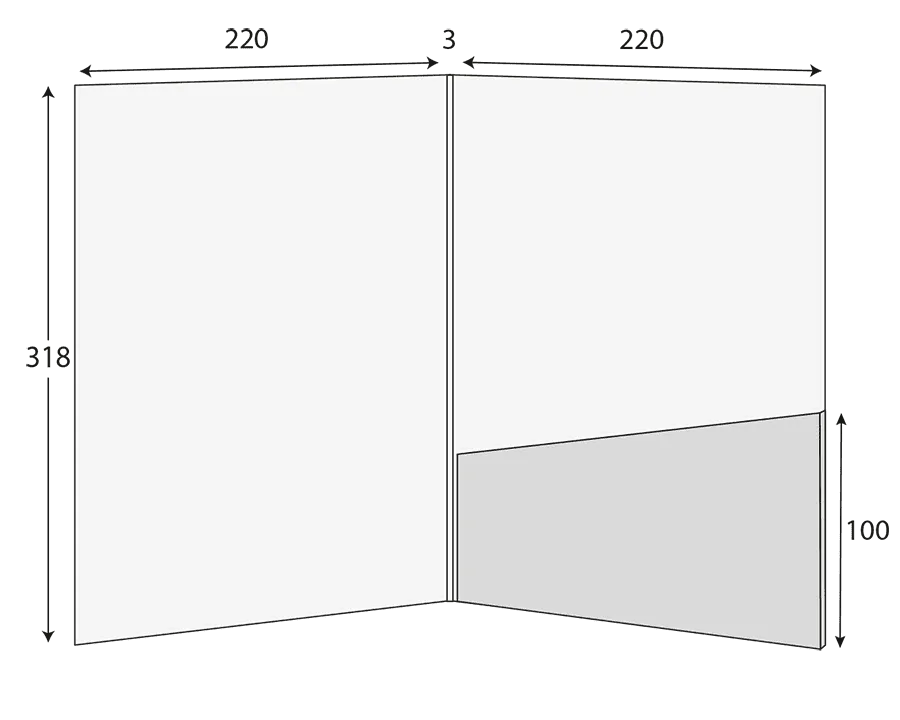 A4 Glued Presentation Folder, 3–5mm Capacity, 1 Pocket – CG00827 2 CG00827