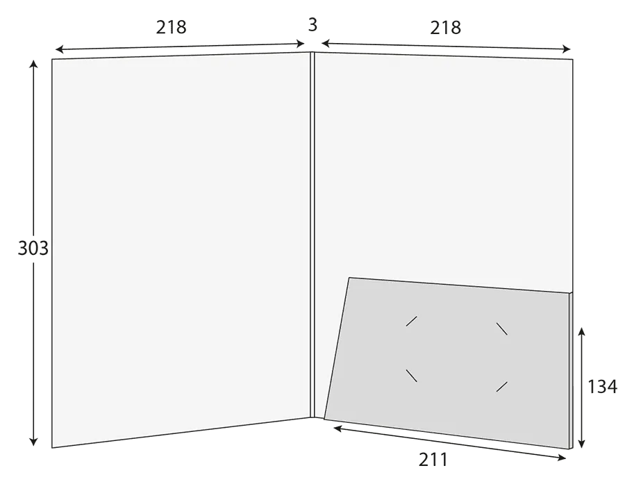 A4 Glued Presentation Folder, 3–5mm Capacity, 1 Pocket, Business Card Slots – CG00831 2 CG00831