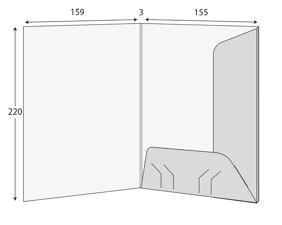 A5 Interlocking Presentation Folder, 3–5mm Capacity, 1 Pocket, Business Card Slots – CG01053 2 CG01053