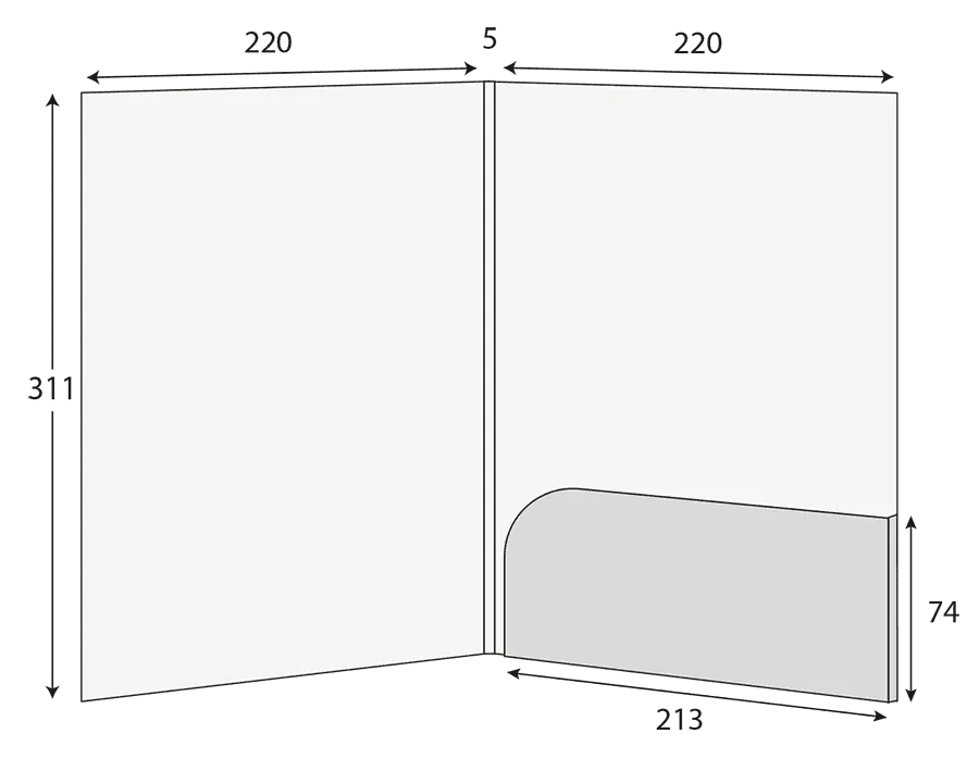 A4 Glued Presentation Folder, 3–5mm Capacity, 1 Pocket – CG01081 2 CG01081
