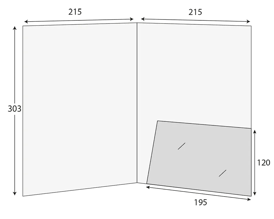 A4 Glued Presentation Folder, 1 Pocket, Business Card Slots – CG01360 2 CG01360